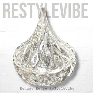 SHANNON Crystal Dish W/ Lid Hershey Kisses Glass Candy Bowl VINTAGE Ireland